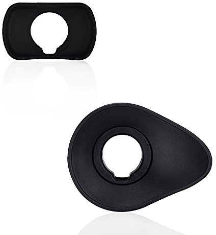 JJC Augenmuschel für Fuji X-T4/X-T3/X-T2/X-T1/X-H1/GFX100/GFX-50S, 2-Pack | Ersetzt EC-XT L/M/S & EC-GFX|Weiches Silikon|Blockiert Blendung|Schützt vor Stößen|360° drehbar