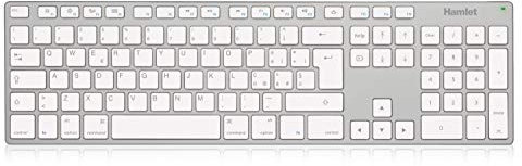 Hamlet XKKITAMCU - Tastiera Estesa USB MAC Compatibile Layout Italiano in Alluminio con Tastierino Numerico