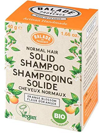 Balade en Provence Organic Solid Shampoo Bar | for Normal Hair | Orange blossom Scent | 40g