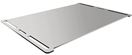 Knister Plancha Platte Edelstahl, Plancha Grillplatte für alle Camping Grill Varianten von Knister Grill, Gemüseplatte (20 x 28 cm)