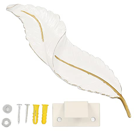 ViaGasaFamido Kreative Feder-Wandleuchte, LED-Wandleuchte AC85-265V, Moderne Wandleuchte, Elegantes Design, LED-Wandleuchte mit Warmem Licht für Schlafzimmer, Sockelwaschbecken