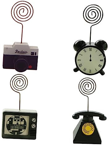CAXUSD Hölzerner Schreibtisch-nachrichtenhalter Retro-form Standfuß Memo-clip Tischdeko-ornament Holz Langlebig