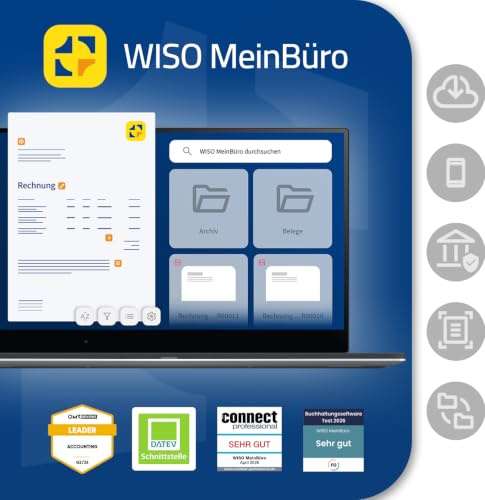 WISO MeinBüro Rechnungen XS | Rechnungen schreiben, Buchhaltung vorbereiten, Auftragsabwicklung u.v.m. | 1-Jahres-Abonnement mit Verlängerung | Aktivierungscode per Email