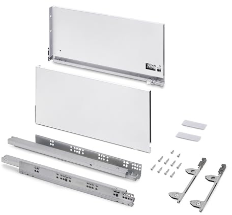 Emuca – Vertex 3D 60 kg extern låda, höjd 242 mm, djup 500 mm, stål, antracit grå