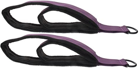 POPETPOP 2st Pilates-Yoga-knöchelschnalle Stretch-yogagurt Seile Zum Abnehmen Ziehen Verstellbare Trainingsgurte Elastischer Yoga-gürtel Fitness Kalb Armband Violett Polyester Baumwolle