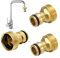 Adaptateur Tuyau Arrosage,3 PCS Connecteur de Robinet en Laiton Jardin Universel Connecteur avec Filetage Femelle M22 et Mâle M24 Tuyau Robinet Mitigeur Connecteur Adaptateur pour Tuyau d'arrosage