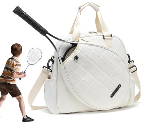 Tennisschläger Taschen für Herren, Große Kapazität Badminton Umhängetasche - Tennisschläger Sling Tasche mit verstellbarem Riemen, Griff, passt auf Badmintonschläger, Tennisschläger