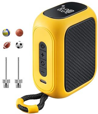 AstroAI Portable Electric Ball Pump - Ultra Fast Inflation, with Digital LCD Display, Preset Pressure with Ball Needle for Basketball, Soccer, and Sports Balls