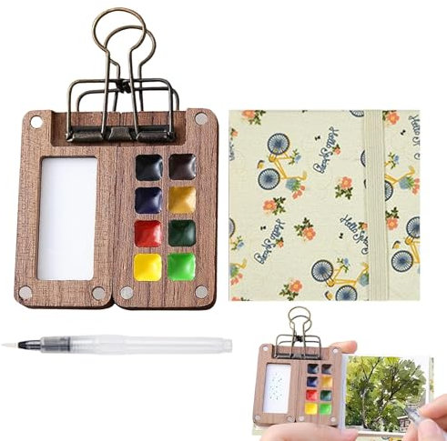 Aquarellfarben-Set – leichtes Aquarell-Zubehör, praktisches Taschen-Aquarell-Set, Reise-Kunstzubehör für Maler, Künstler, Studenten