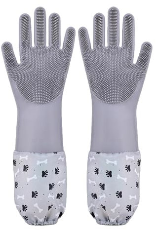 Fellpflege-Handschuhe, Katzenpflege-Handschuh, Tierhaarentferner-Handschuh, Massagehandschuh, Hundewaschhandschuhe, Haustierpflege-Handschuhe, Hunde-Badeschrubber Handschuhe für Katzen, Hunde