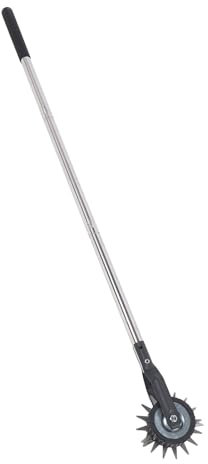 Oreilet Wheel Rotary Edger Lawn Tool, Manual Sod Cutter Landscaping Tools Grass Edger for Yard Sidewalk Garden, Adjustable Height Rotary Trimmer Weed Edging