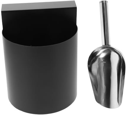 OKUMEYR Paletta Per Ghiaccio in Metallo Con Scatola Immagazzinaggio Per Macchina Del Ghiaccio Cereali Cibo Per Animali e Uso Generico in Cucina e Supermercati