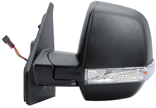 Außenspiegel Links Fahrerseite Spiegel Elektrisch und Beheizbar mit Blinklicht Texturierte und grundierte Rückseite Für 2010-2023 Fiat Doblo 2010-2019 Opel Combo