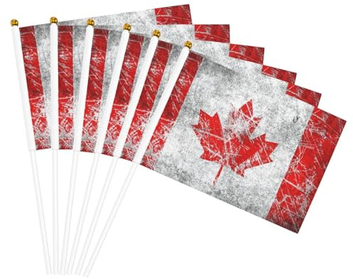Bandiera del Canada stampa leggera palmare bandiera fronte-retro bandiere partito parata decorazione casa celebrazioni