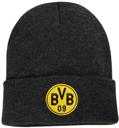 Dortmund Borussia Beanie - Logo - anthrazit | Strickmütze | Mütze | BVB 09 - Plus Lesezeichen Wir lieben Fußball