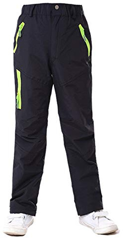 Skidbyxor för kvinnor med blixtlåsfickor, dam raka ben skidbyxor vattentäta, mode minimalistiska snöbyxor utomhus vindtäta snöbyxor termisk softshell snödräkt för skidåkning vinter, Svart, 3XL