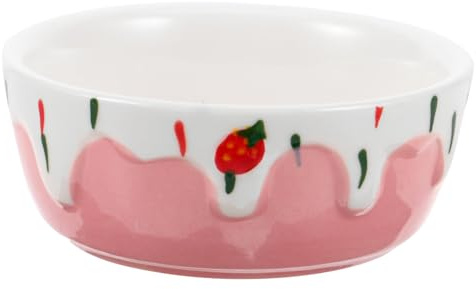 Mobestech Food-grade Ceramic Pet Bowl for Hamsters and Rabbits Small Animal Snack Dish with Smooth Surface Lightweight and Clean Food Container for Hedgehogs Dogs and Parrots
