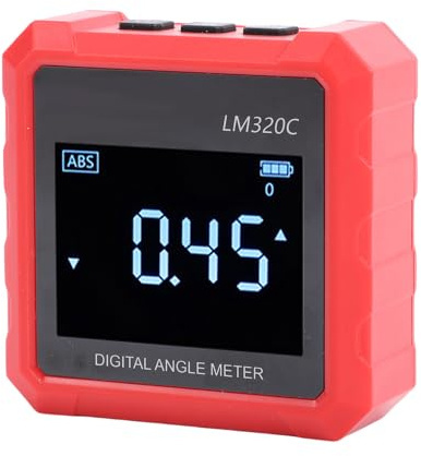 Luocute Digitaler Winkelmesser, Elektronische Wasserwaage und Neigungsmesser mit Auto-Flip-Display und 3-seitiger Magnetbasis, Winkelgenauigkeit ±0,2°, Auflösung ±0,05° für
