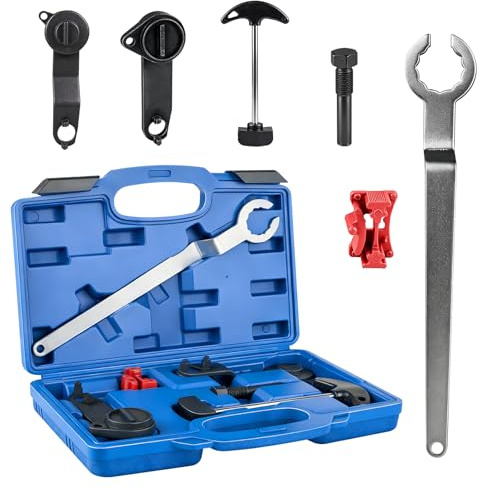 MIGUBIGU 6PCS Kit de Calage Distribution pour VAG EA211, 1.0, 1.2, 1.4 FSI TSI TFSI, Outil Calage Courroie Distribution Compatible avec VW Audi Seat Skoda, Outil de Réglage du Moteur avec Boîte