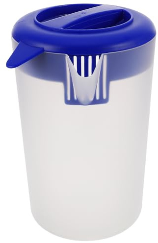 SUPVOX Jarra de Bebidas de Plástico 5L Escala Esmerilada y Asa para Agua y Leche en Uso Comercial