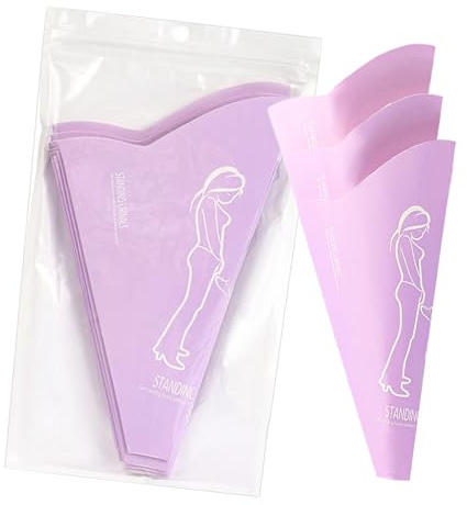 Embudo para orinar - Embudos para urinarios de mujer - Juego de 10 dispositivos para orinar femeninos desechables impermeables, portátiles para orinar de pie para viajes, camping, senderismo, mochila