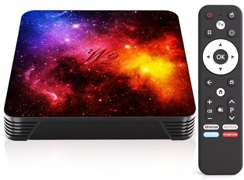Android 14 TV Box, 4GB RAM 64GB ROM Quad-Core,Support 8K UHD | Dual-Band 2.4G/5G WiFi 6 BT5.0, Includes HDMI Cable, USB 3.0 & LAN