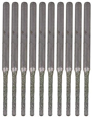 BQLZR BQLZRN30151 10 Stück Silber Diamant Bohrer Bohrer-Bits für Mineralien, Perlen, Achat, Schmuck, Silber