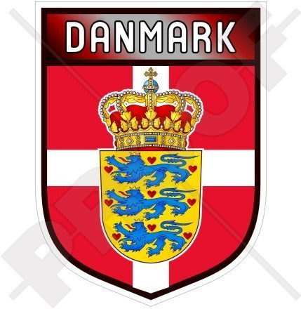 DÄNEMARK, Dänisches Schild, Dänemark 100mm Auto & Motorrad Aufkleber, Vinyl Sticker