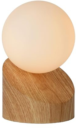 LUCIDE LEN - Tischlampe - Ø 10 cm - 1xG9 - Helles Holz