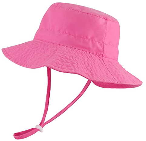 LACOFIA Kleinkind Baby Sonnenhut Unisex Kinder Sommer Mütze Hut für Strand Schwimmen Schwimmbad Breiter Krempe/Schnell Trocknend