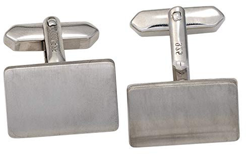 Jobo Herren-Manschettenknöpfe aus 925 Sterling Silber matt