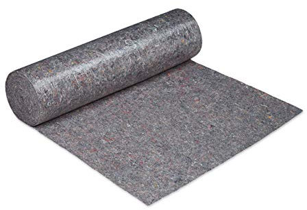 Relaxdays Couverture de déménagement, Lot de 2, 1 m x 50 m = 50 m², antidérapant, Hydrofuge, 180g/m², Tapis de Protection, Gris