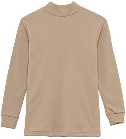 Camiseta termica Interior Niños Cuello Medio Alto Semi Cisne Manga Larga Colores Lisos (Visón, 6 años)