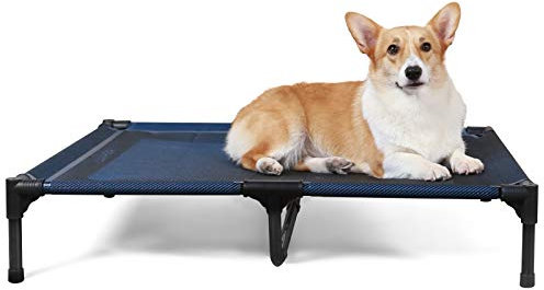 ANWA Elevated Dog Bed Large Size, Raised Dog Bed Outdoor Use, Portable Dog Cot Large Dogs