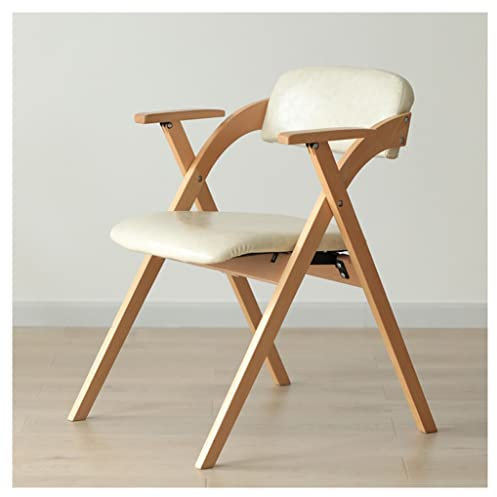 Esszimmerstuhl Leder Mit Armlehnen, Klappstuhl Innen Gepolstert, Esszimmerstühle Aus Der Mitte Des Jahrhunderts Mit Armlehne Und Gepolsterter Rückenlehne Holzrahmen Für Wohnzimmer Küche Arbeitszimmer