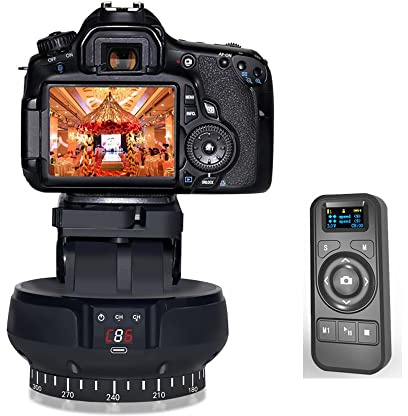 Mcoplus YT1200 Intelligent Rotation Remote Control Pan Tilt Head, Automatic Motorized Rotating Panoramic Head for Cameras/Smartphones (Limited Weight Under 1kg)