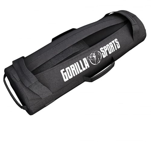 GORILLA SPORTS® Fitness Power Bag 20/30 kg, gefüllt, verstellbar, 6 Griffe