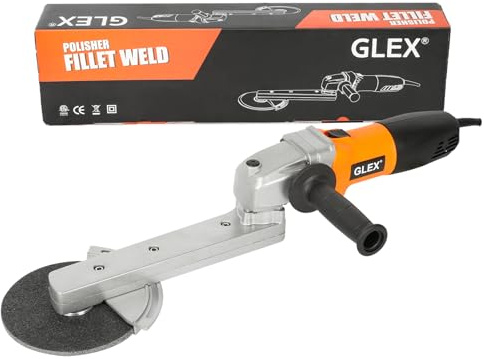 GLEX Amoladora de velocidad variable de soldadura de ángulo Amoladora de acero inoxidable Soldadura Amoladora de brazo largo de ángulo estrecho Eléctrico de grado industrial Molienda y