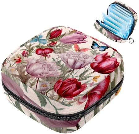 Borsa mestruale,Sacchetto di immagazzinaggio del tovagliolo sanitario,Porta tamponi per borsa, B42b9ii7jjh, 4.7x6.6x6.6 in, Comodi