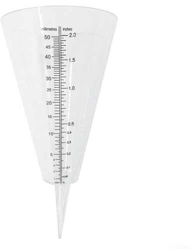 Medidor de lluvia cónico, herramienta de pluviómetro, transparente en taza de medición de lluvia para el hogar, patio, césped, jardín y paisajismo