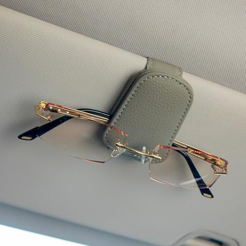 Sewokon 2 Stück Brillenhalter für Auto, Sonnenbrillenhalter Auto, Auto Brillenhalter, Brillenhalterung Auto, Brillenhalter Auto, Auto Sonnenbrillenhalter, Auto Brillenhalterung, Brillenclip(Grau)
