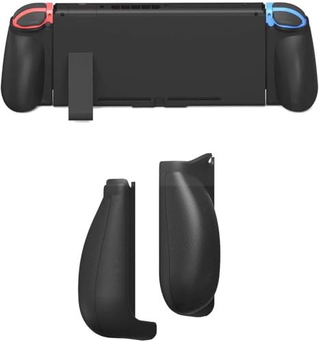 MystiForge Poignée ergonomique Joy-Con pour Nintendo Switch/OLED – Design antidérapant avec dragonne compatible
