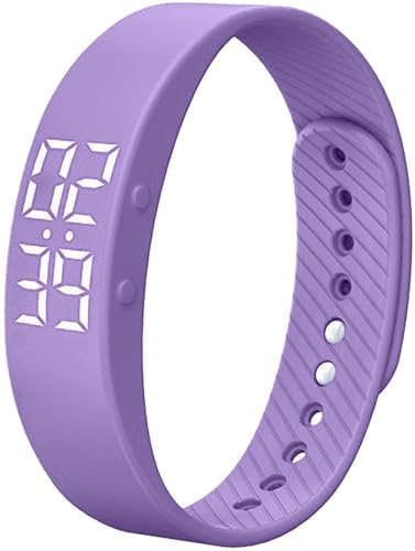 findtime Fitness Tracker Digital Pedometer Watch Women's Men's Unisex Purple Violet Sports Fitness Running Watch Calories Distance Pedometer Stopwatch Alarm Clock Sport Children's