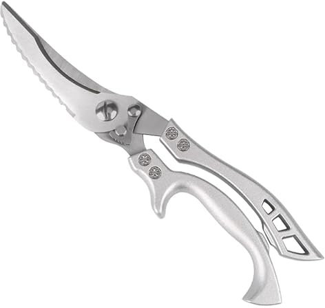 ZGYOZMNG Kitchen Poultry Shears, Kitchen Knife Knives Chicken Bone Scissors Duck Fish Cutter Shears Stainless Steel Scissors Scal (Sliver) (Sliver)
