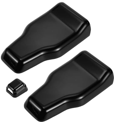 REPAIROCK 1 Set Rear Tail Door Window Hinge Rain Wiper Nozzle Cover for Jeep Wrangler JL JLU 2018-2024 Rear Window Hinge & Nozzle Decor Decals ABS Black