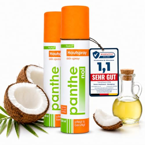 ReAm | Panthenol Hautspray | Für strapazierte und gereizte Haut | Effektive Unterstützung bei Regeneration der Haut | Mit besonders hohen Anteil an hautpflegendem Panthenol (ca. 5%) | 2 x 150ml
