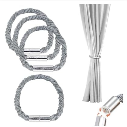 YMTWSRY 4 Stück Magnetische Vorhang Raffhalter Magnetisch