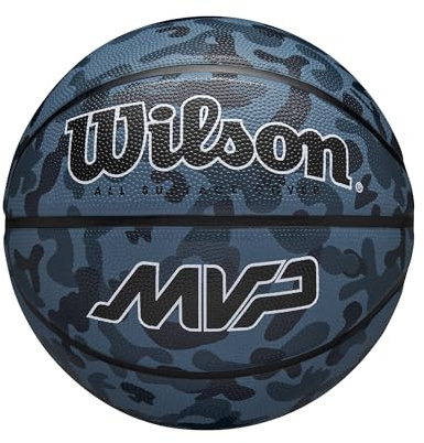 Wilson Unisex Mvp Camo Basketball Blue 5 Ball, Blå, 5 EU