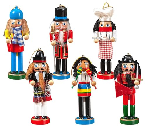 Nutcrackers Figures | Christmas Tree Pendants Nutcracker Figurines,Home Decor for Apartment Party Kitchen Bedroom Front Door Mantel Tree Entryway Shelf