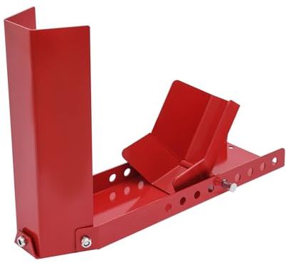 Béquille de moto pour roue avant, roue arrière de 8 à 24, largeur de pneu 14,5 cm, support de montage, capacité de charge maximale 500 kg, bascule réglable en acier, support de roue de moto (rouge)